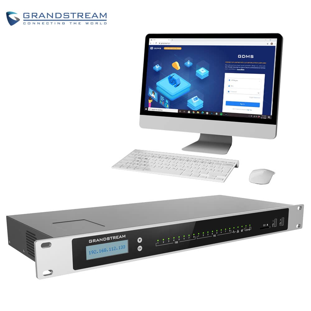 IPBX Grandstream UCM 6308A vue coté et interface web