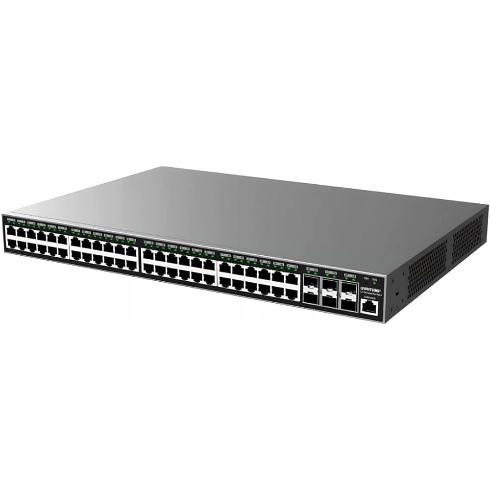 Switch Grandstream GWN7806P switch PoE 48 ports avec 6 ports SFP+ 10G
