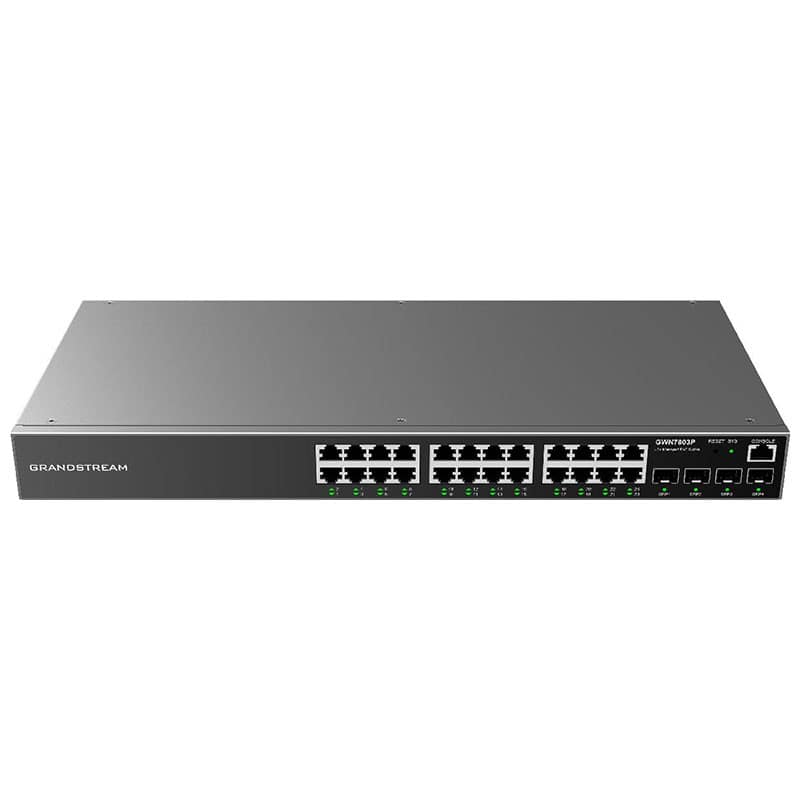 Switch Grandstream GWN7803P switch réseau PoE+ 24 ports Gigabit pour entreprise au Maroc
